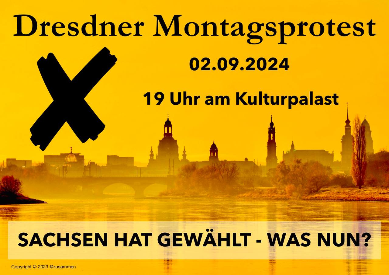 Read more about the article Dresdener Montagsprotest 2.September