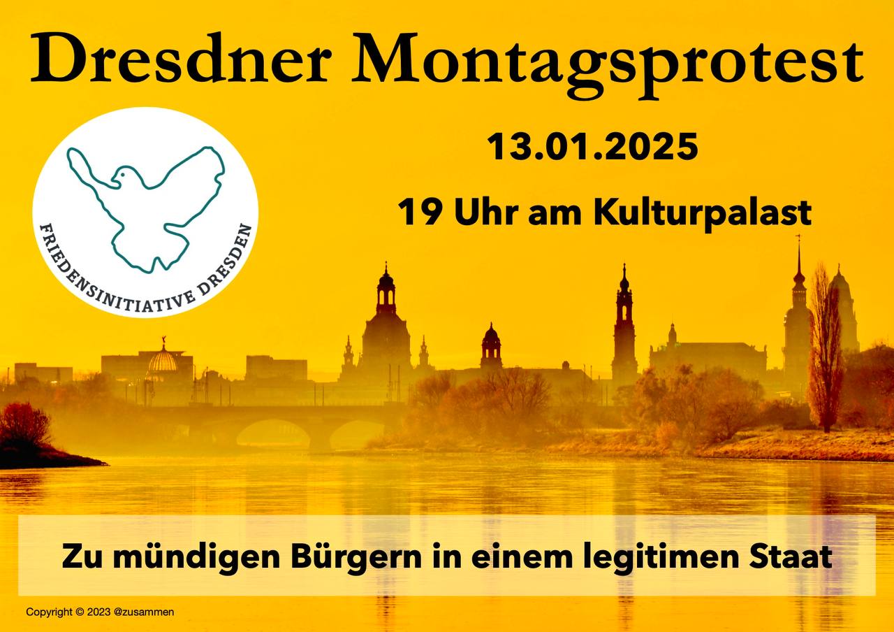 You are currently viewing Dresdener Montagsprotest 13. Januar 25