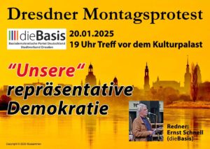 Read more about the article Dresdener Montagsprotest 20. Januar 25