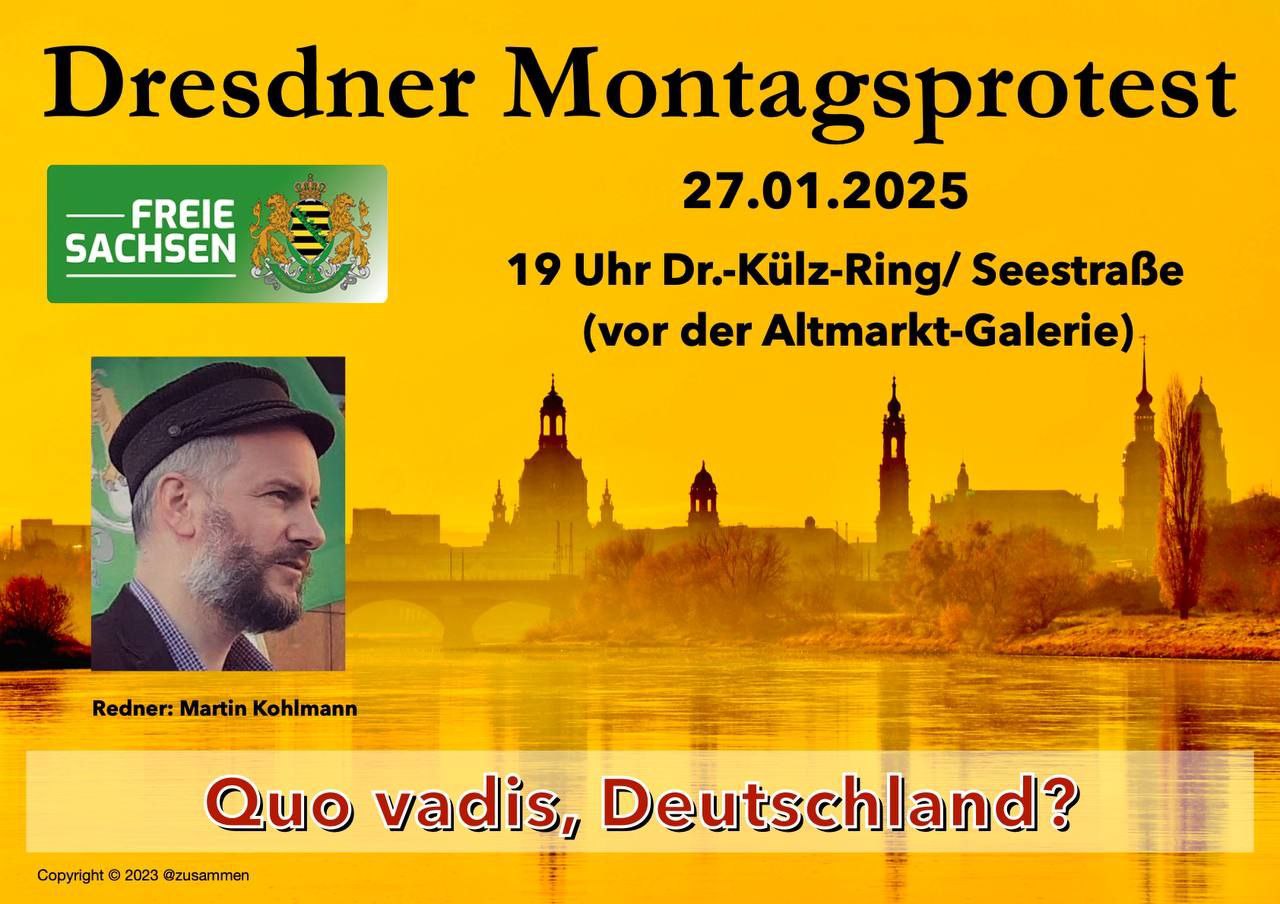 You are currently viewing Dresdener Montagsprotest 27. Januar 25