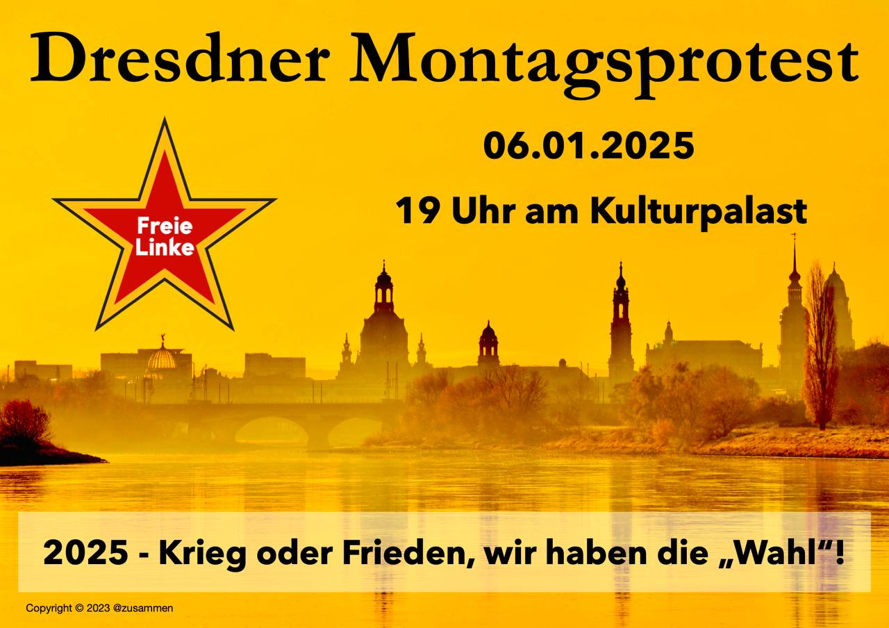 You are currently viewing Dresdener Montagsprotest 6. Januar 25