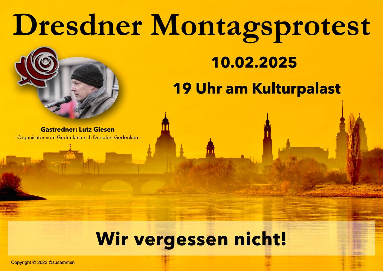 You are currently viewing Dresdener Montagsprotest 10. Februar 25