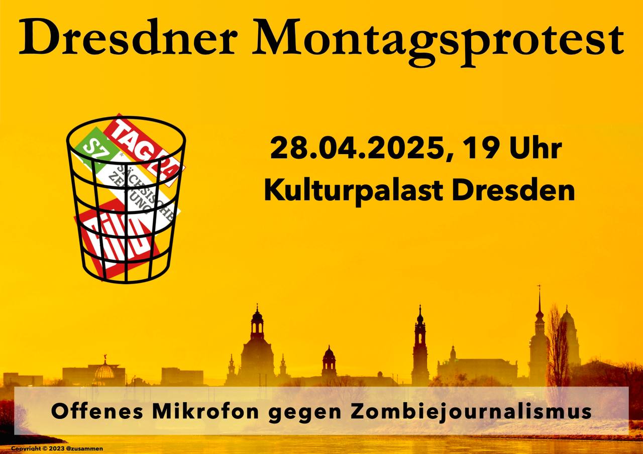 Read more about the article Dresdener Montagsprotest 28. April 25
